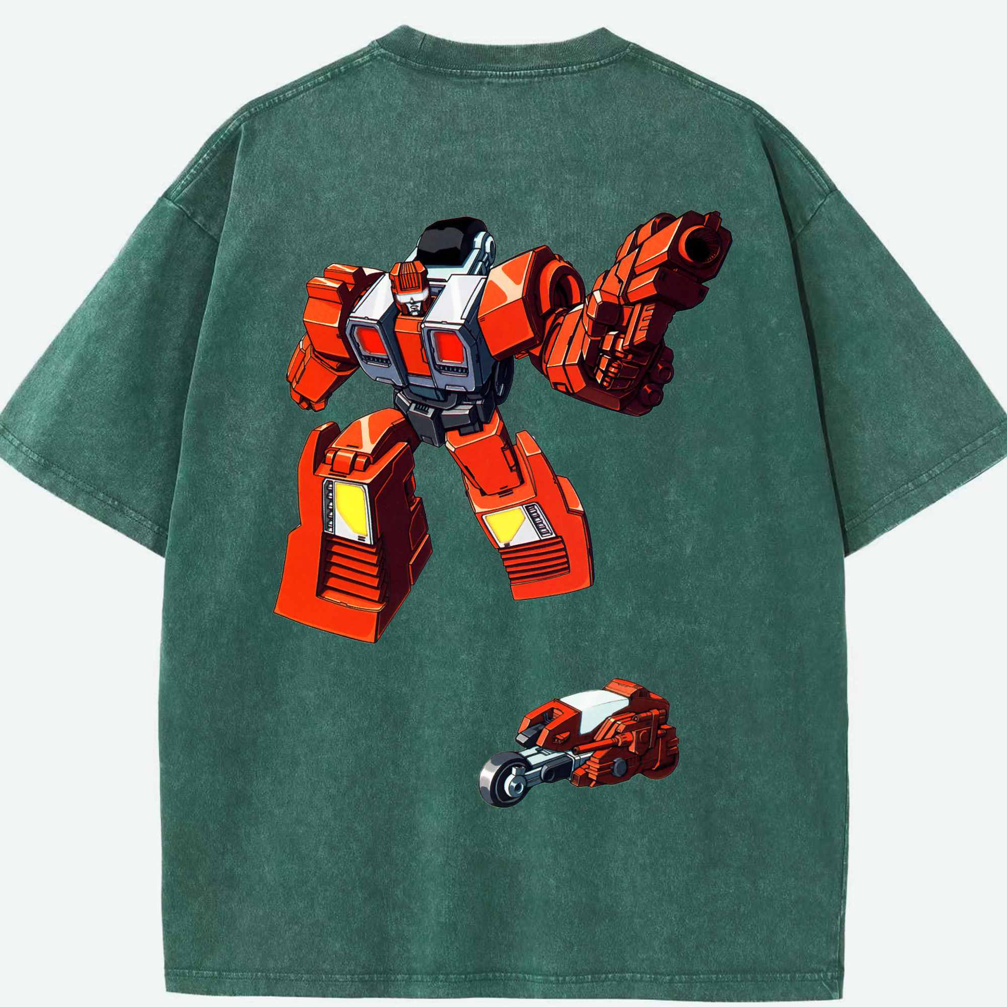 （画像用）  綿100% ヴィンテージ風 半袖Tシャツ（背面プリント）